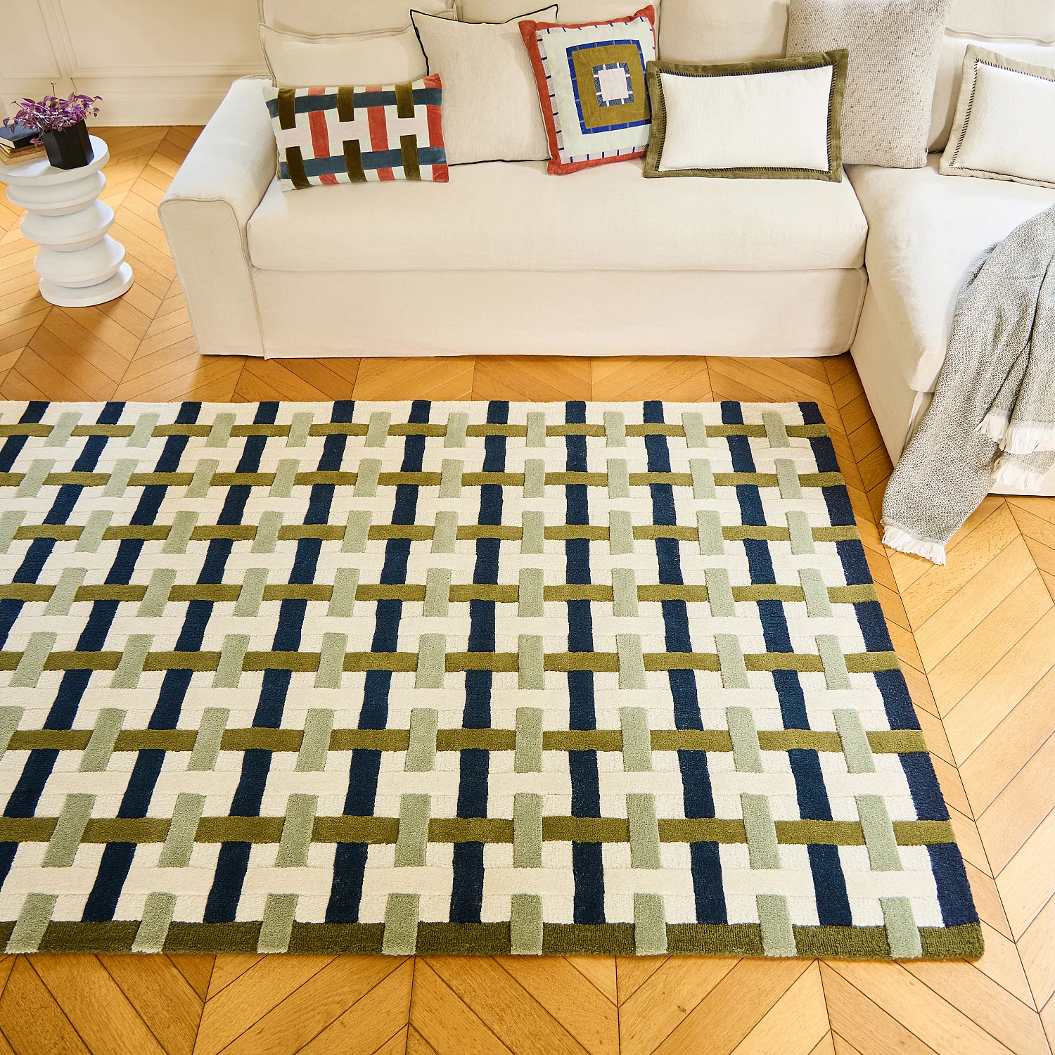 Alfombra de lana con acabado tufté - 170 x 240 cm - Verde - Design by Floriane Jacques - 6