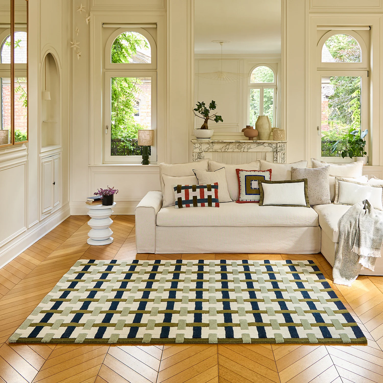 Tappeto taftato in lana - 170 x 240 cm - Verde - Design by Floriane Jacques - 1