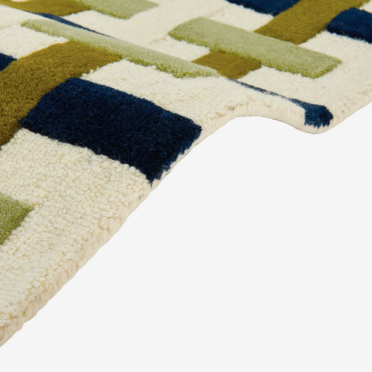Handgetufteter Wollteppich - 170 x 240 cm - Grün - Design by Floriane Jacques - 5
