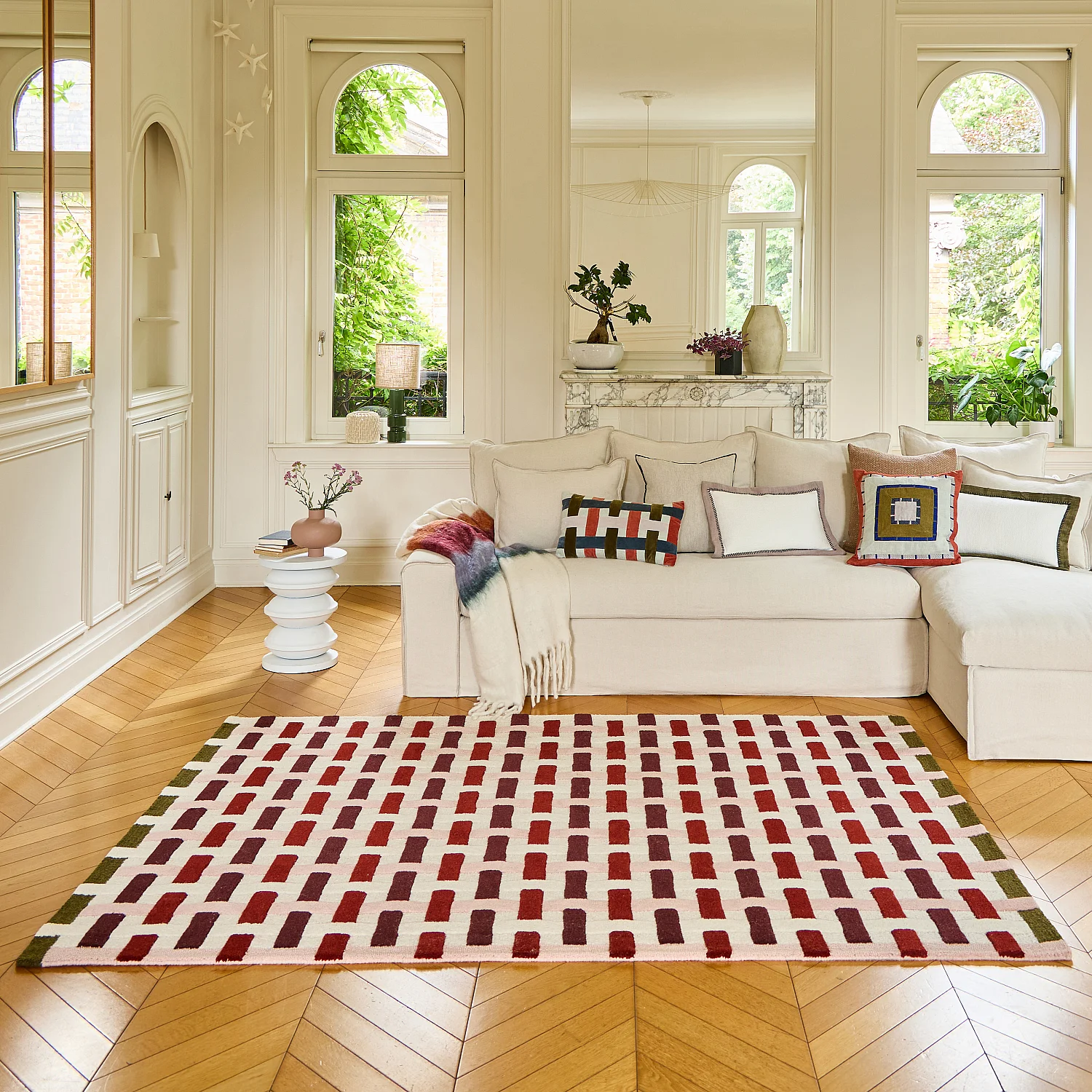 Tappeto taftato in lana - 170 x 240 cm - Bordeaux - Design by Floriane Jacques - 1