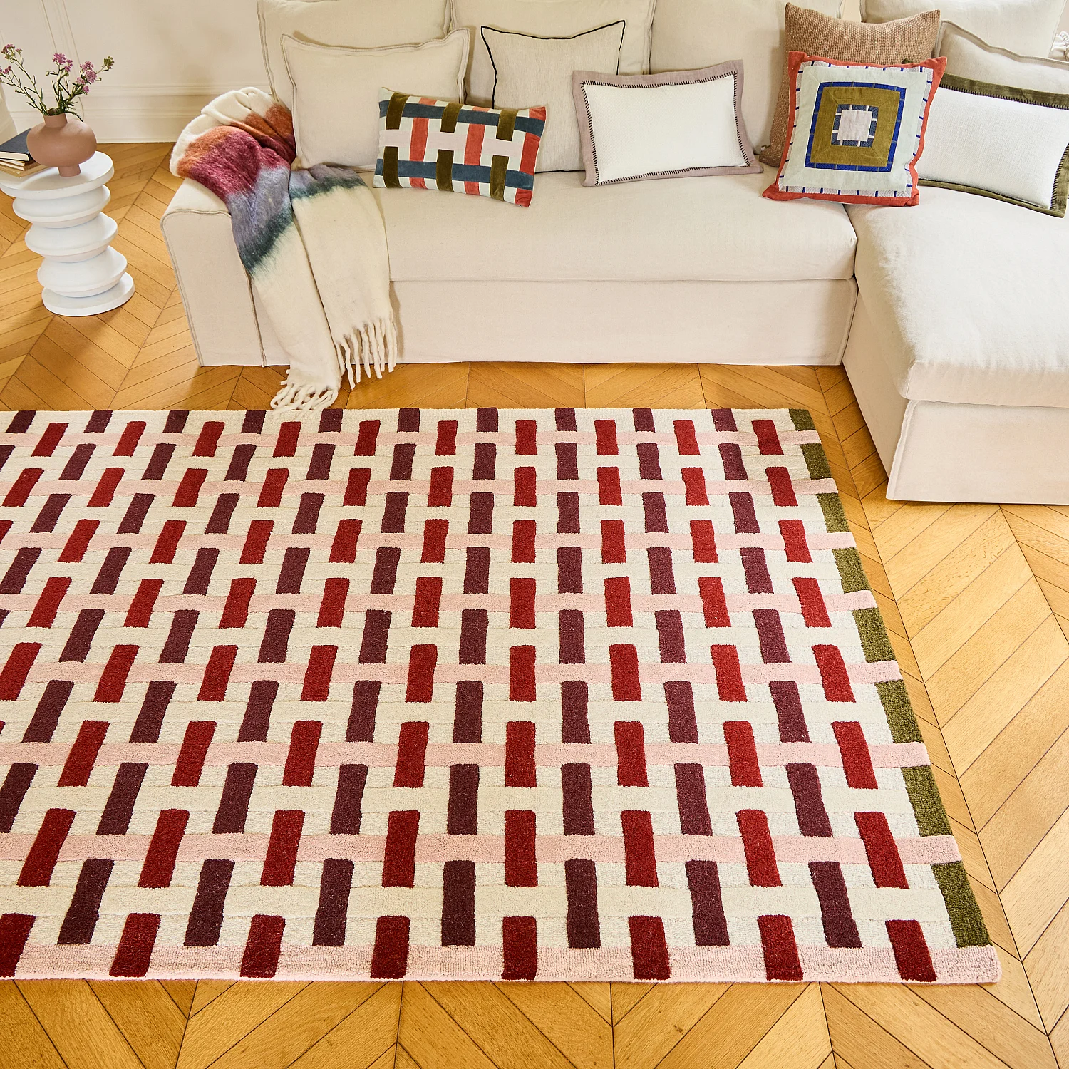 Tappeto taftato in lana - 170 x 240 cm - Bordeaux - Design by Floriane Jacques - 6