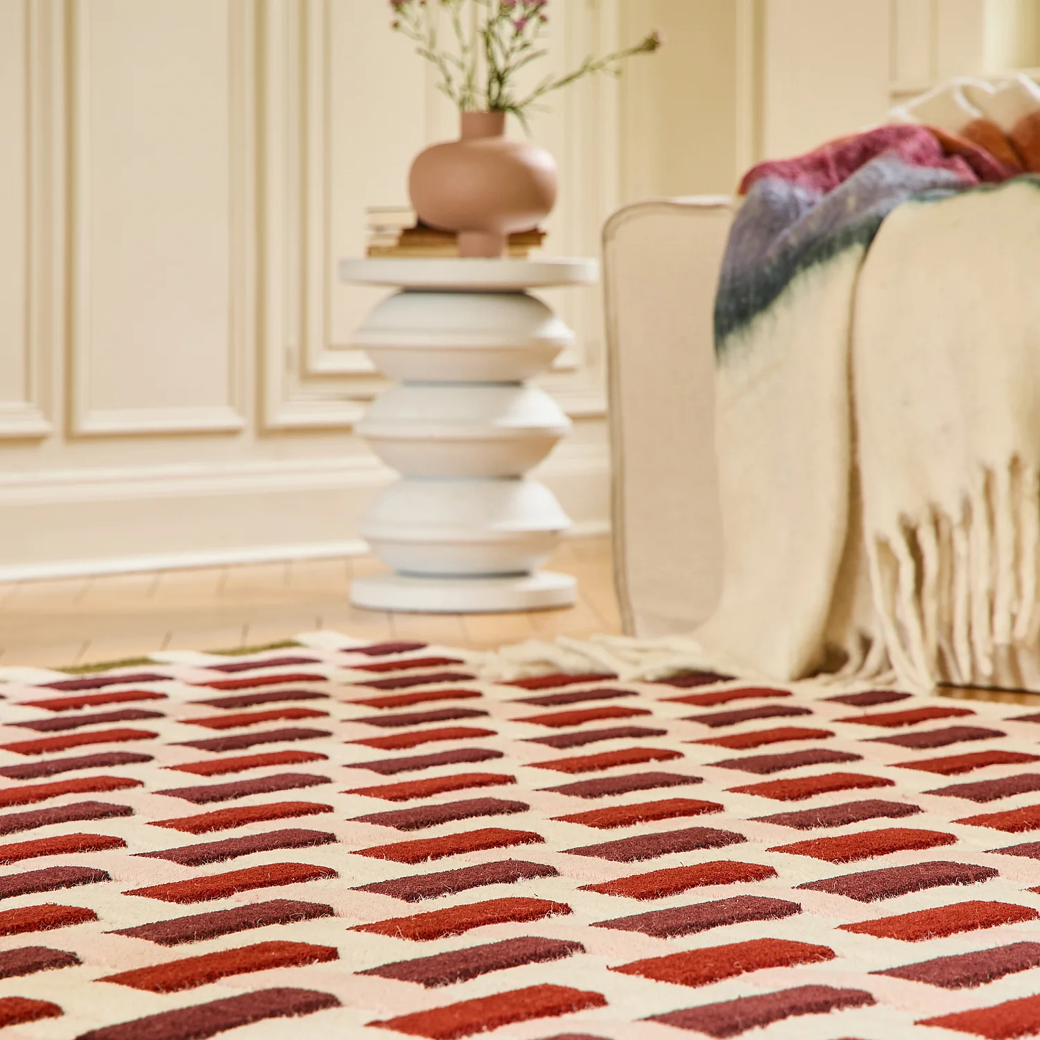 Tappeto taftato in lana - 170 x 240 cm - Bordeaux - Design by Floriane Jacques - 8