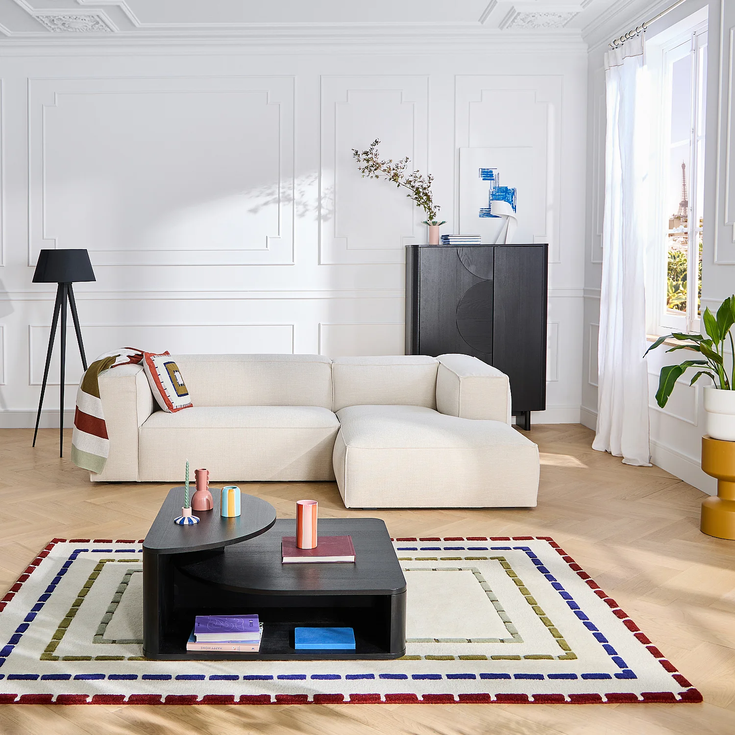 Alfombra de lana con acabado tufté - 170 x 240 cm - Crudo - Design by Floriane Jacques - 7