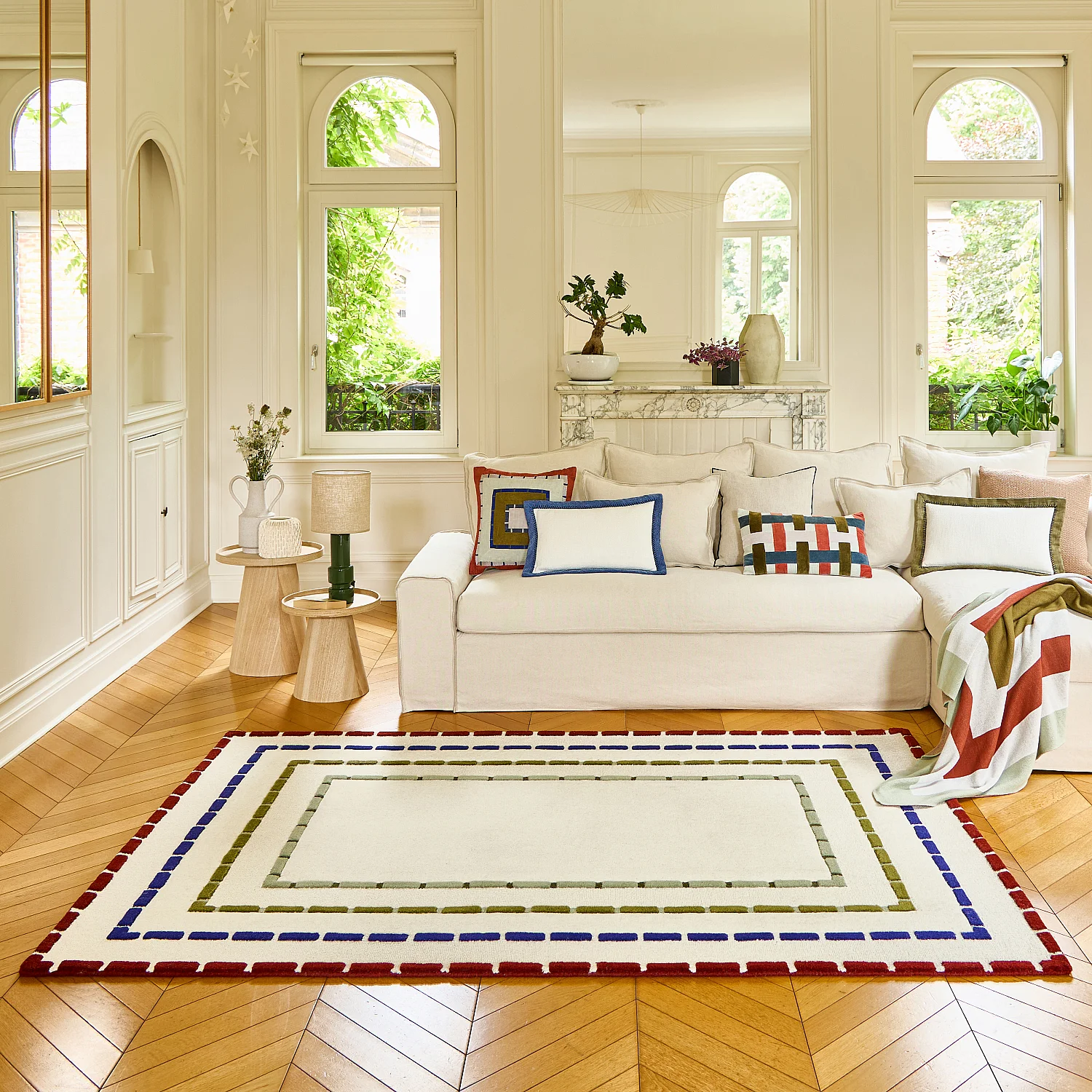 Tappeto annodato in lana - 170 x 240 cm - Ecru - Design by Floriane Jacques - 1