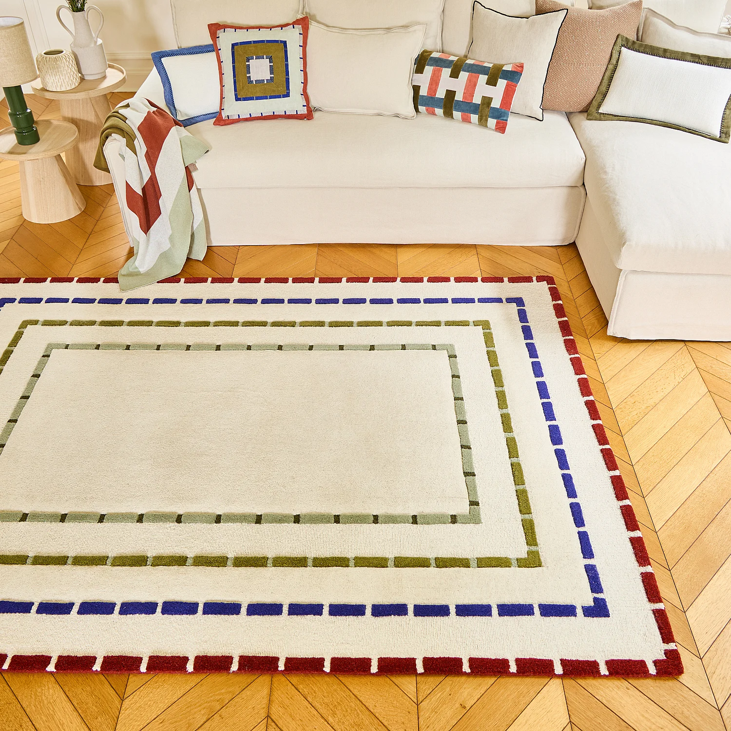 Tappeto annodato in lana - 170 x 240 cm - Ecru - Design by Floriane Jacques - 5