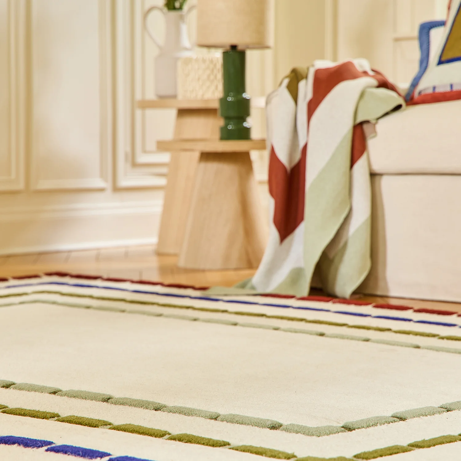 Tappeto annodato in lana - 170 x 240 cm - Ecru - Design by Floriane Jacques - 8