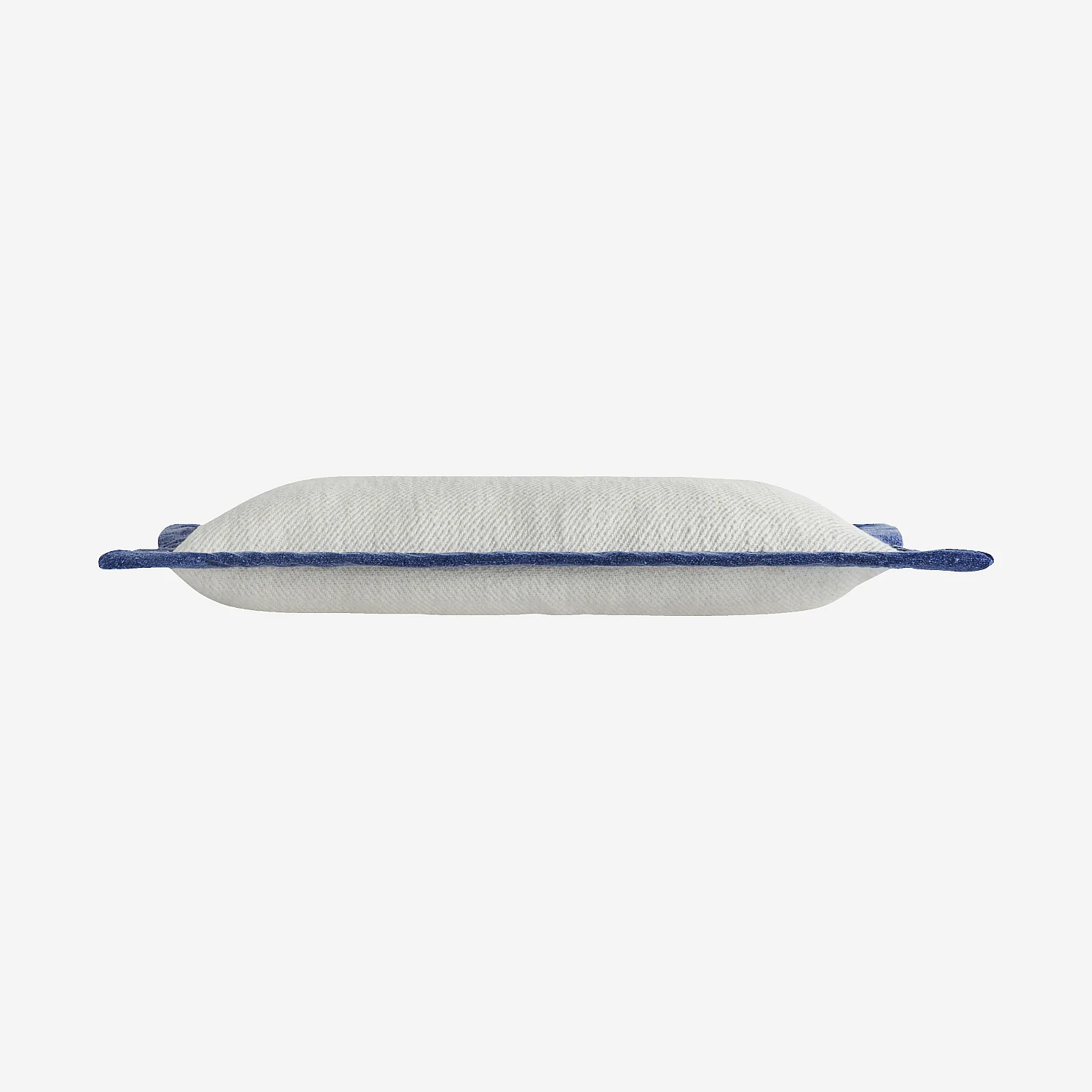 Coussin en coton - 30 x 50 cm - Ecru et bleu - 8