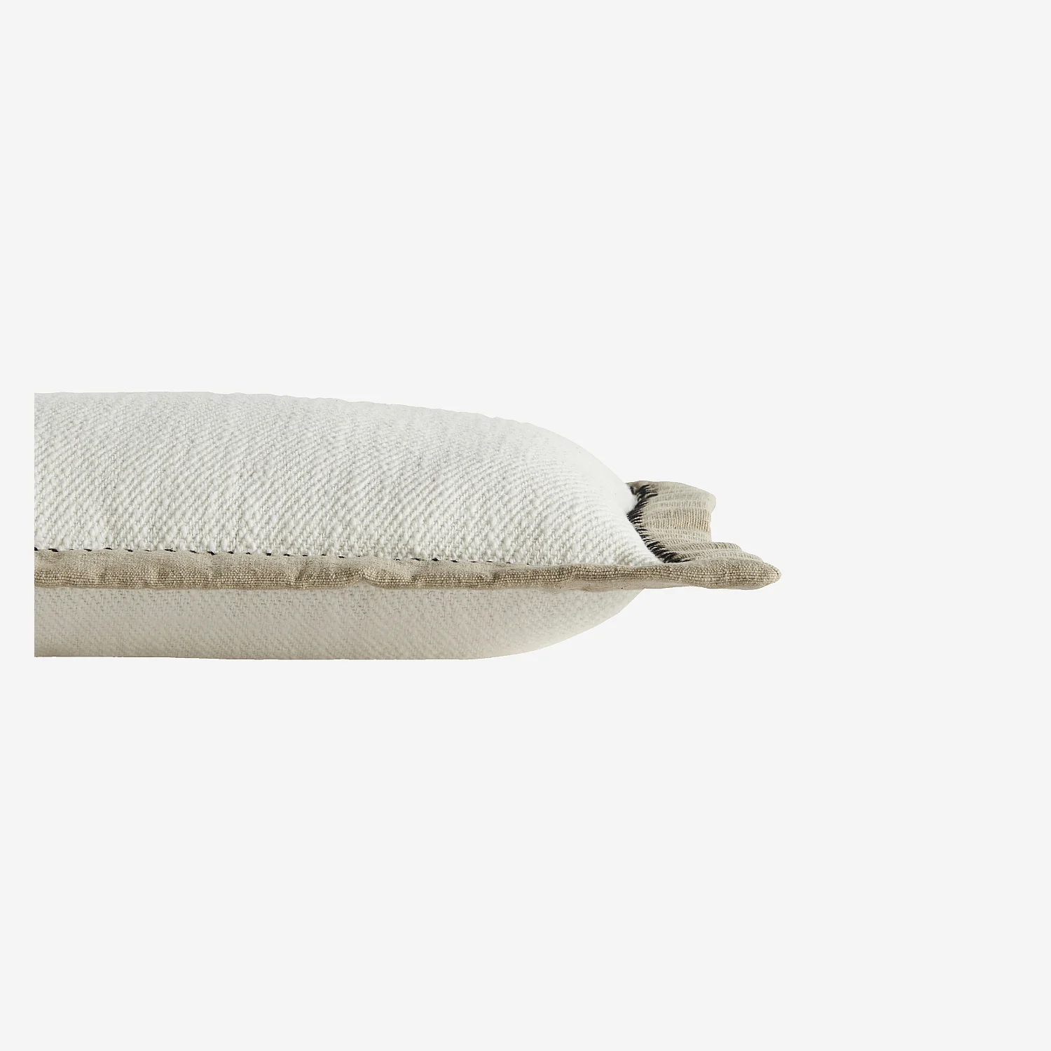 Coussin en coton - 30 x 50 cm - Ecru et sable - 4