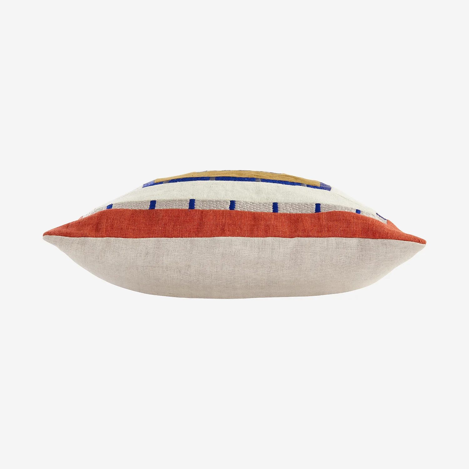 Cojín de lino - 45 x 45 cm - Bronce y burdeos - Design by Floriane Jacques - 10