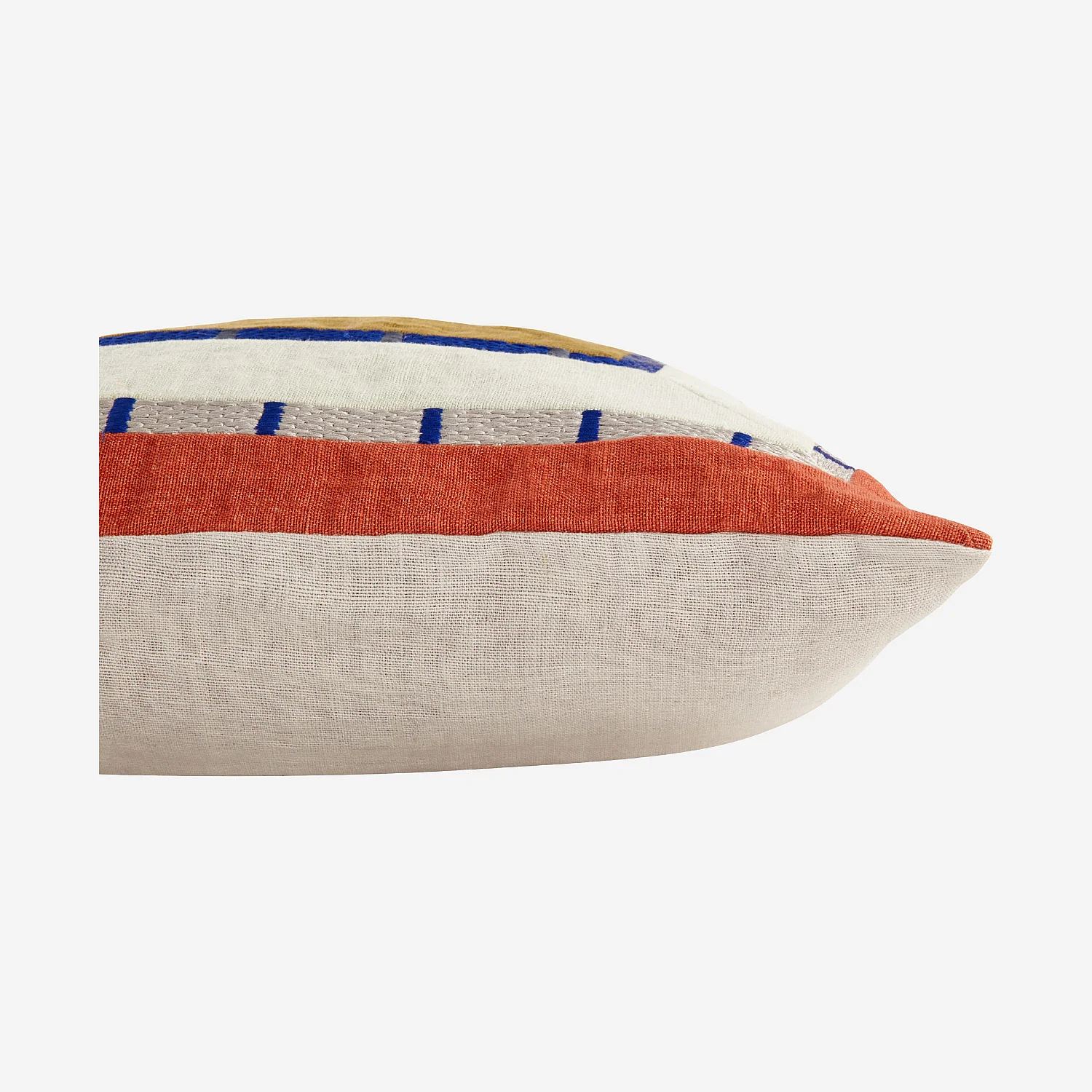 Cojín de lino - 45 x 45 cm - Bronce y burdeos - Design by Floriane Jacques - 4