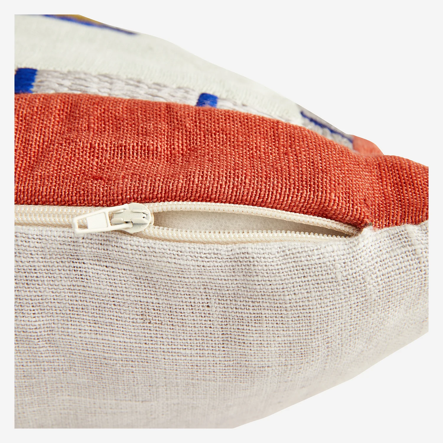 Coussin en lin - 45 x 45 cm - Bronze et bordeaux - Design by Floriane Jacques - 6