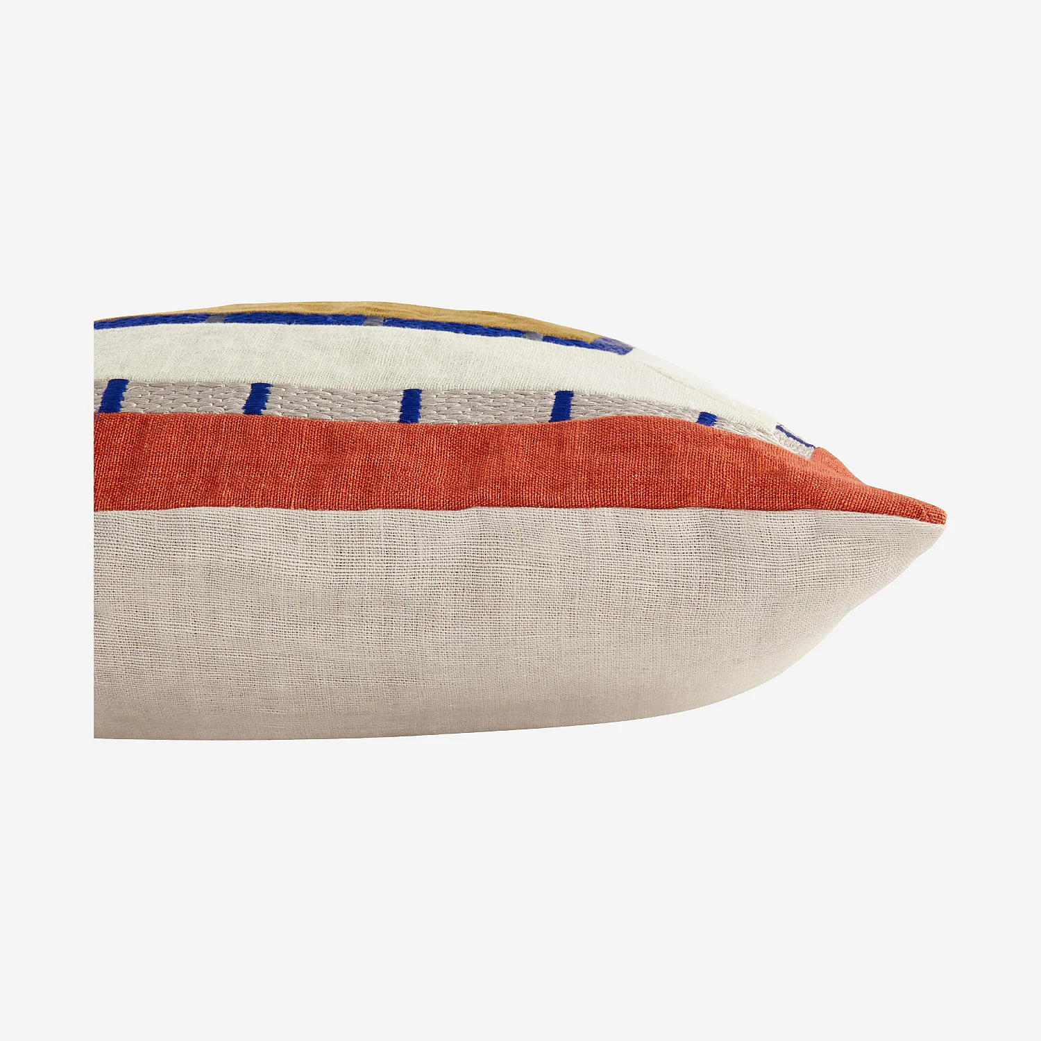 Coussin en lin - 45 x 45 cm - Bronze et bordeaux - Design by Floriane Jacques - 4