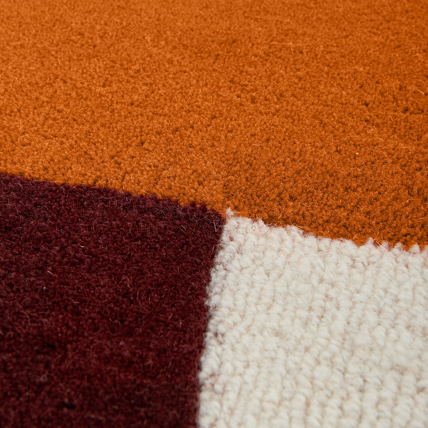 Tappeto taftato e bouclé in lana - 170 x 240 cm - Bronzo e bordeaux - Design by Floriane Jacques - 5