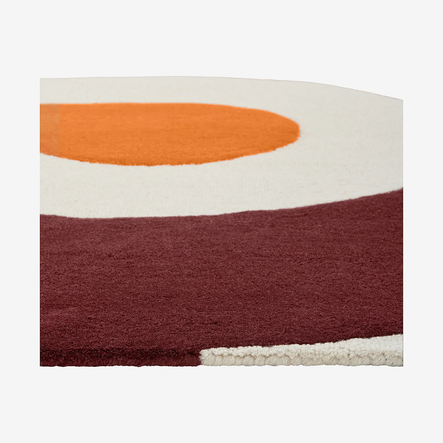 Tappeto taftato e bouclé in lana - 170 x 240 cm - Bronzo e bordeaux - Design by Floriane Jacques - 7