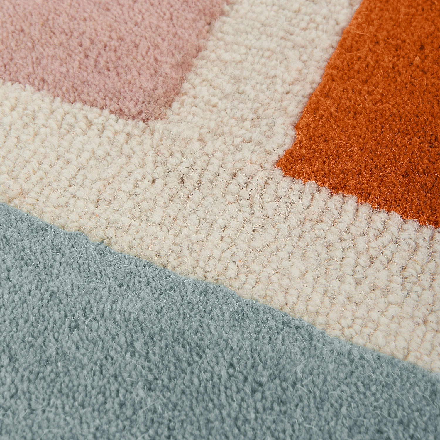 Tappeto taftato e bouclé in lana - 170 x 240 cm - Bordeaux e arancione - Design by Floriane Jacques - 4