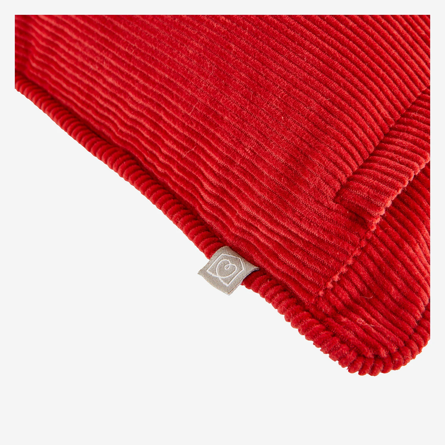 Coussin en lin et coton - 45 x 45 cm - Rouge et Ecru à motifs - 7