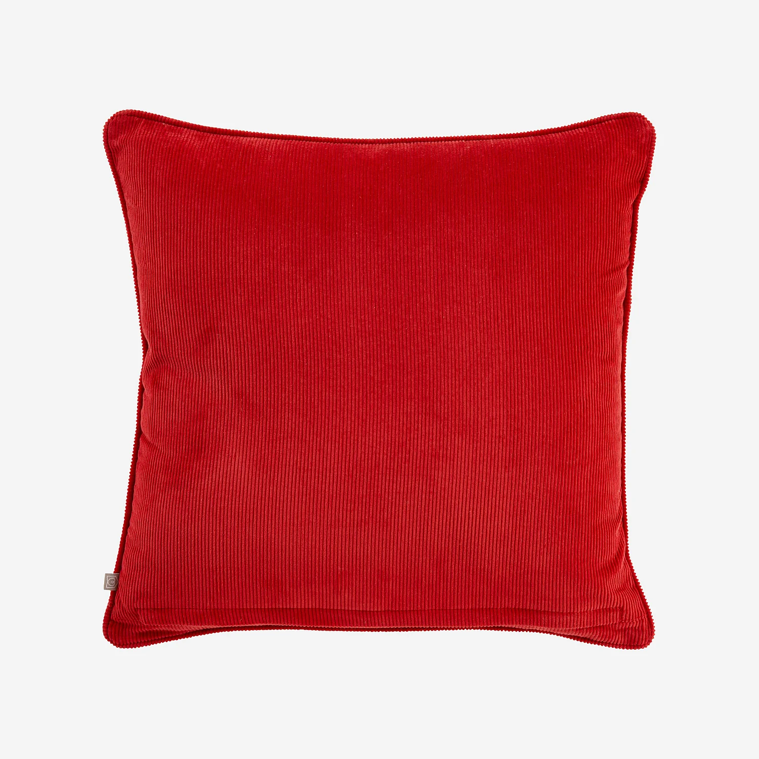 Coussin en lin et coton - 45 x 45 cm - Rouge et Ecru à motifs - 8