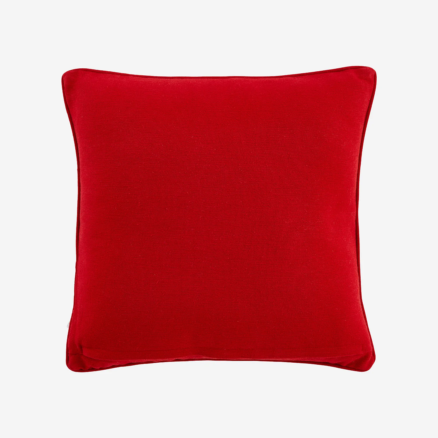 Coussin en coton - 45 x 45 cm - Rouge et Ecru à motifs - 7