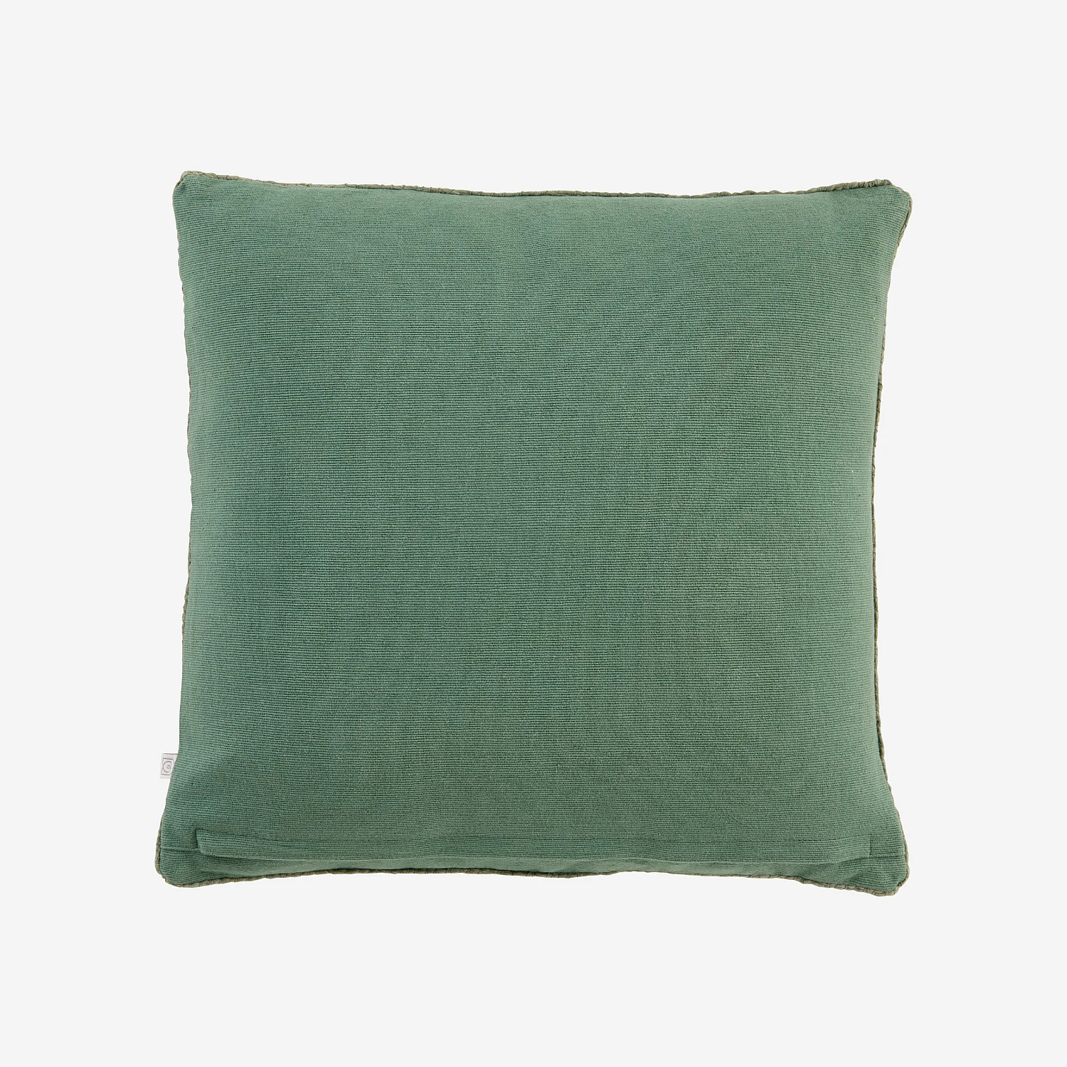 Cuscino in cotone - 45 x 45 cm - Verde e Écru con motivi - 7