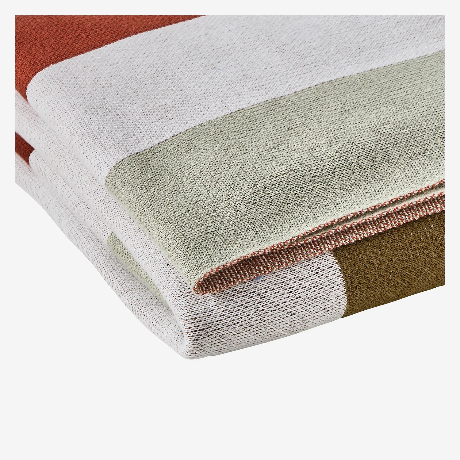 Manta de algodón - 130 x 170 cm - Crudo y bronce - Design by Floriane Jacques - 4