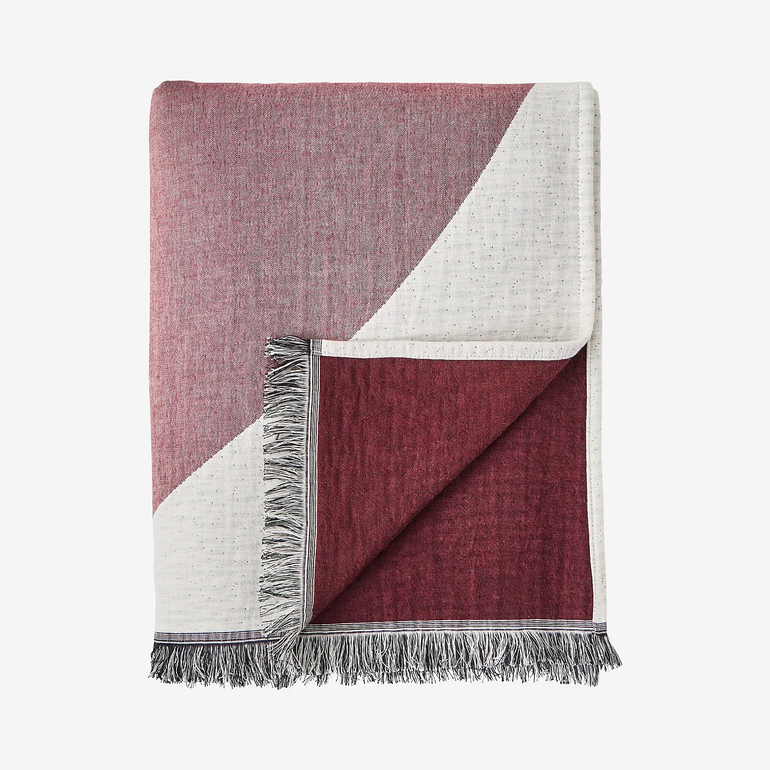 Coperta di cotone - 130 x 170 cm - Bordeaux - Design by Floriane Jacques - 2