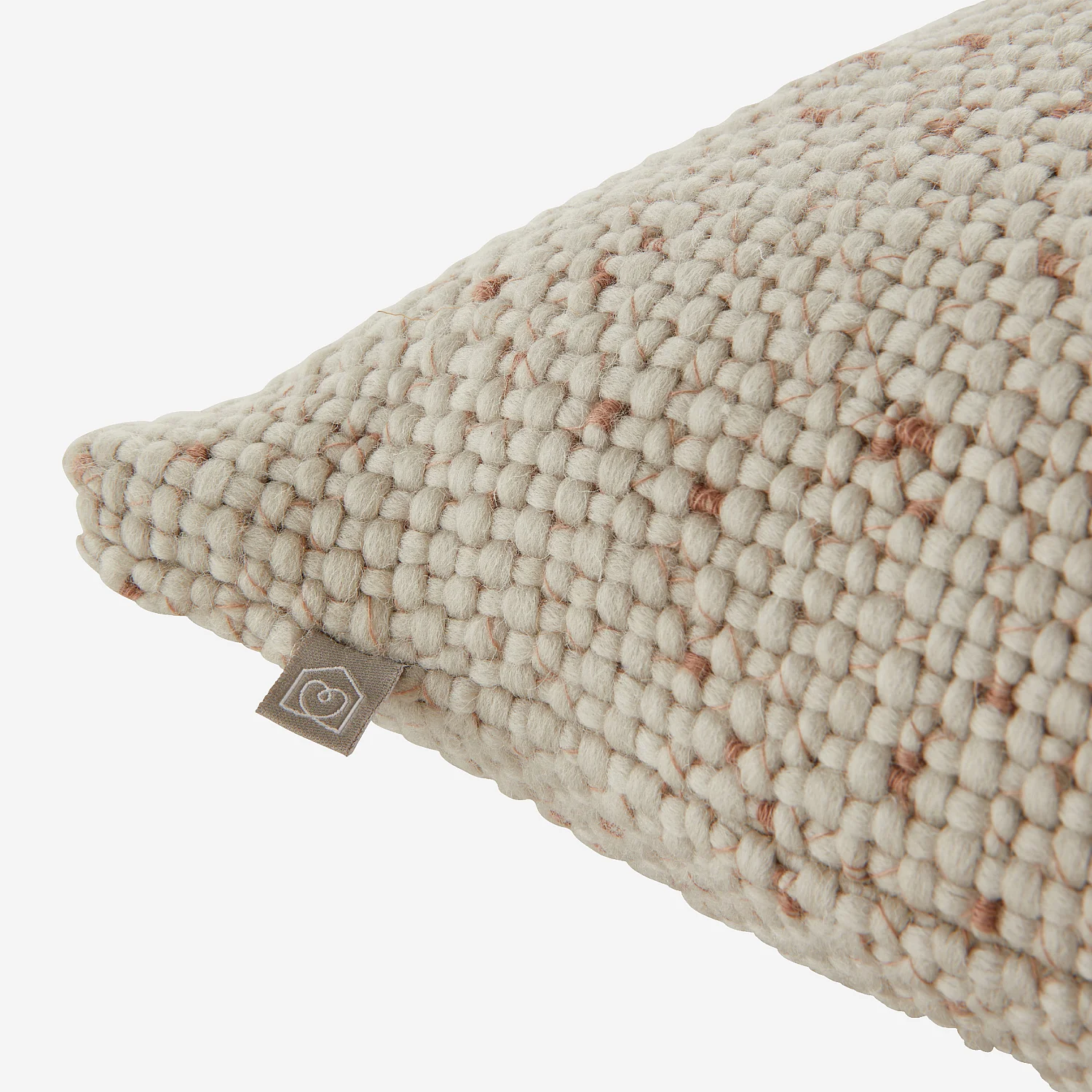 Coussin en laine texturée - 50 x 50 cm - Écru - 6