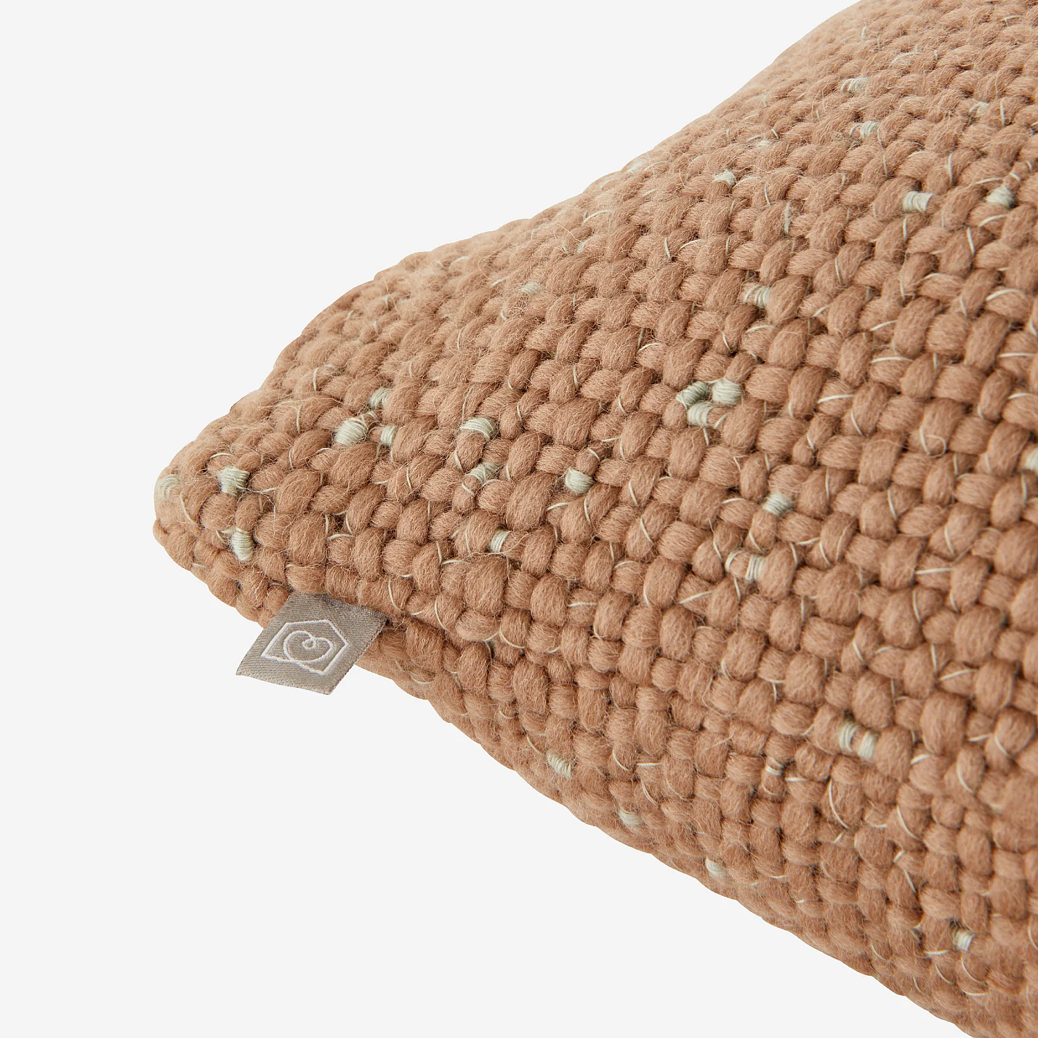 Coussin en laine texturée - 50 x 50 cm - Camel - 6
