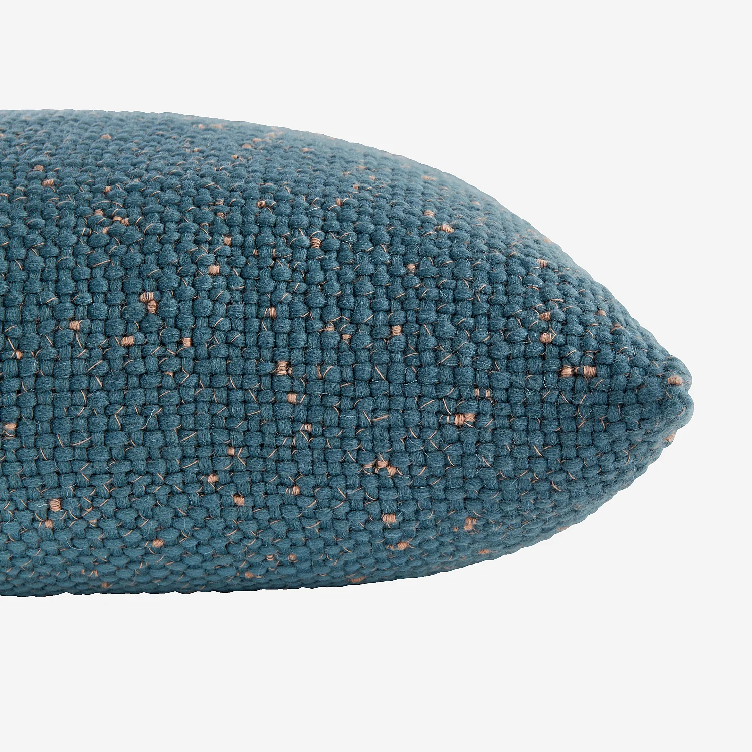 Coussin en laine texturée - 50 x 50 cm - Bleu canard - 5