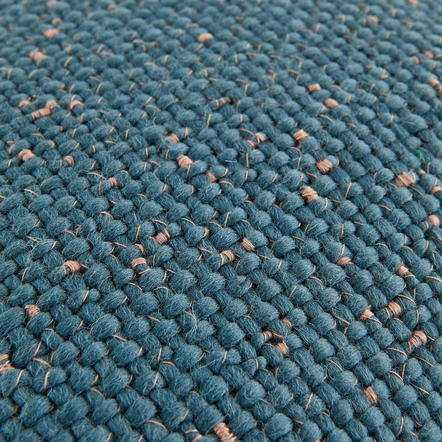 Coussin en laine texturée - 50 x 50 cm - Bleu canard - 4