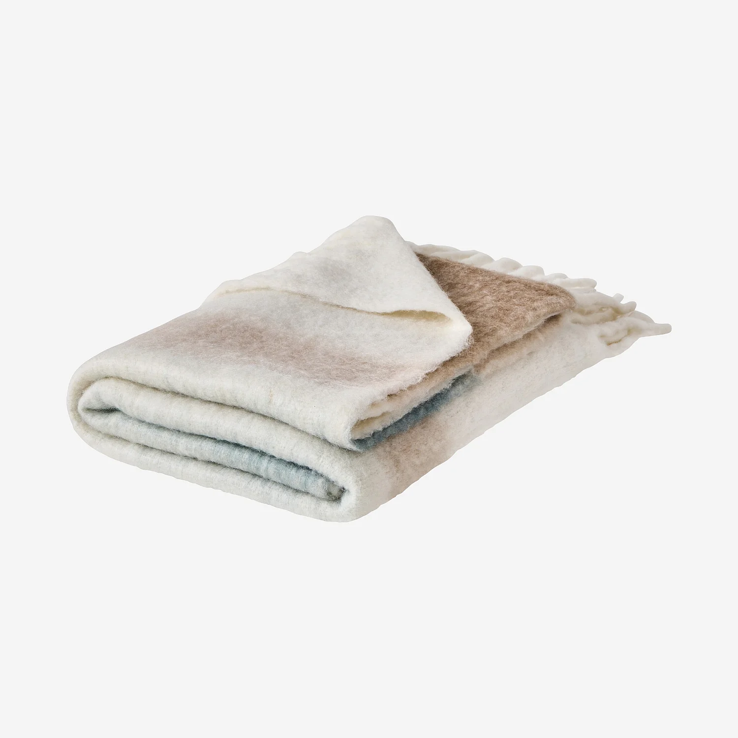 Plaid en laine - 130 x 170 cm - Bleu sarcelle - 8