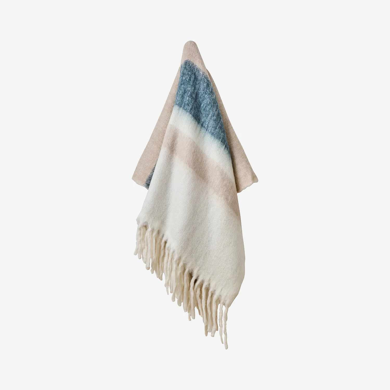 Plaid en laine - 130 x 170 cm - Bleu sarcelle - 7