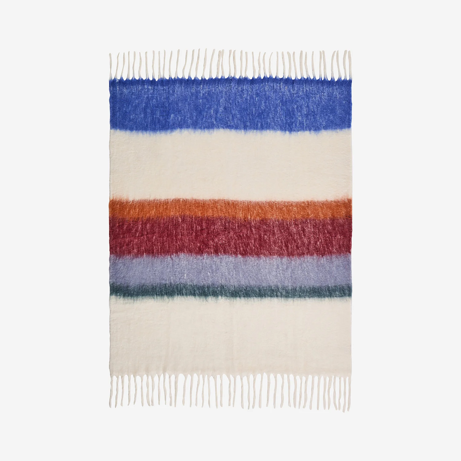 Manta de lana - 130 x 170 cm - Burdeos y lila - 6