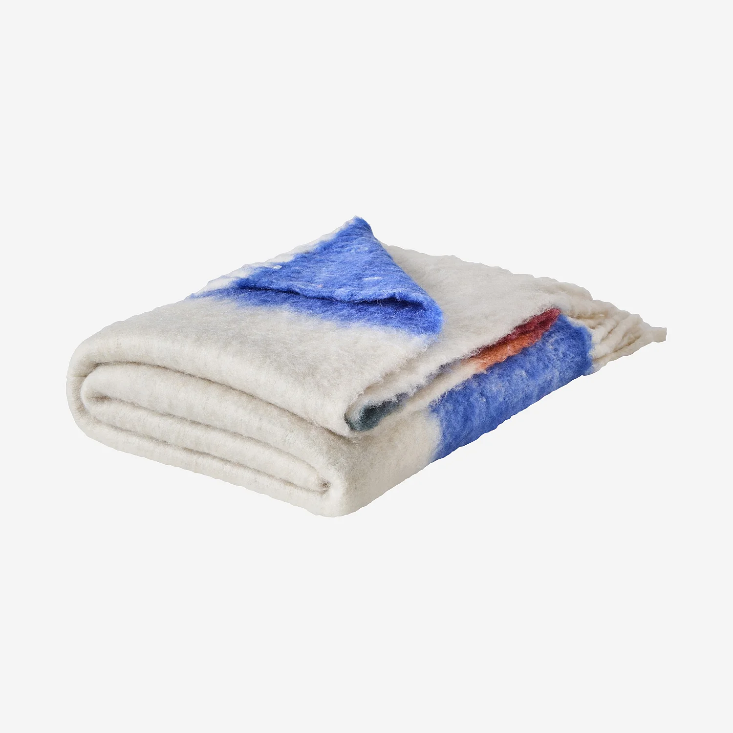 Plaid en laine - 130 x 170 cm - Bordeaux et lilas - 8