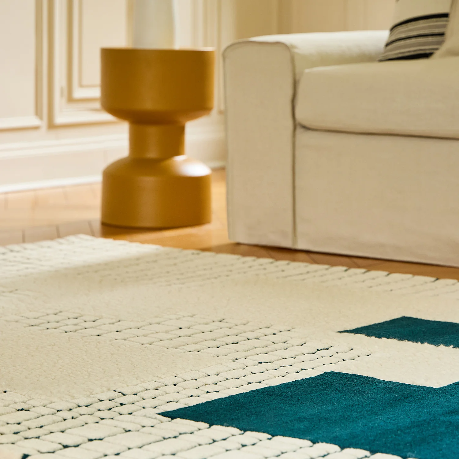 Alfombra de lana - 170 x 240 cm - Azul petróleo - Design by Floriane Jacques - 3