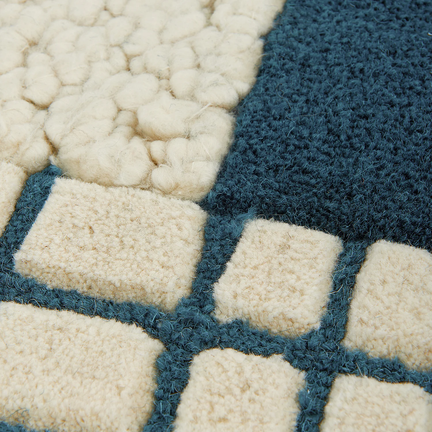 Alfombra de lana - 170 x 240 cm - Azul petróleo - Design by Floriane Jacques - 5