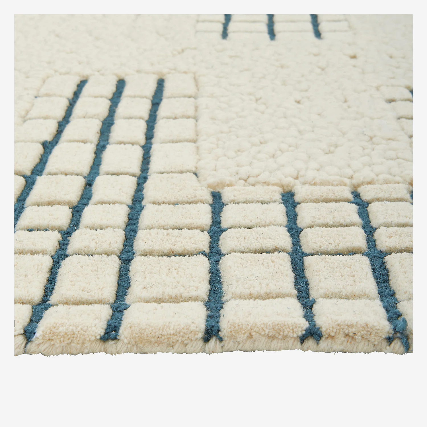 Alfombra de lana - 170 x 240 cm - Azul petróleo - Design by Floriane Jacques - 7