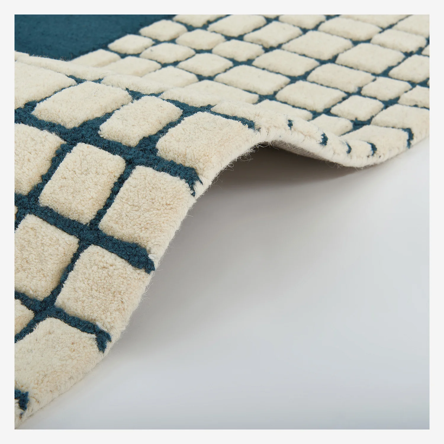 Alfombra de lana - 170 x 240 cm - Azul petróleo - Design by Floriane Jacques - 4