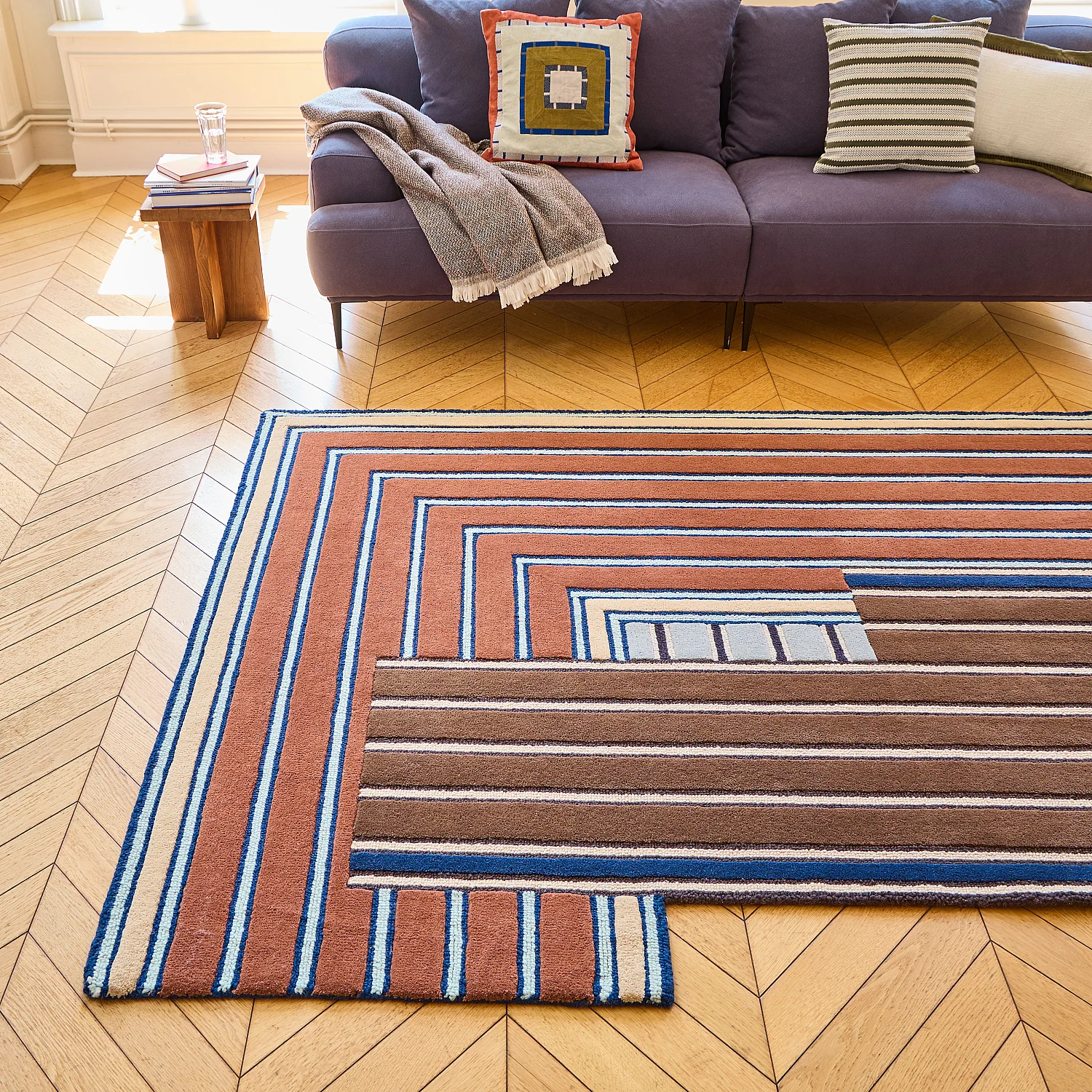 Tappeto in lana - 165 x 240 cm - Marrone - Design by Constance Frapolli - 6