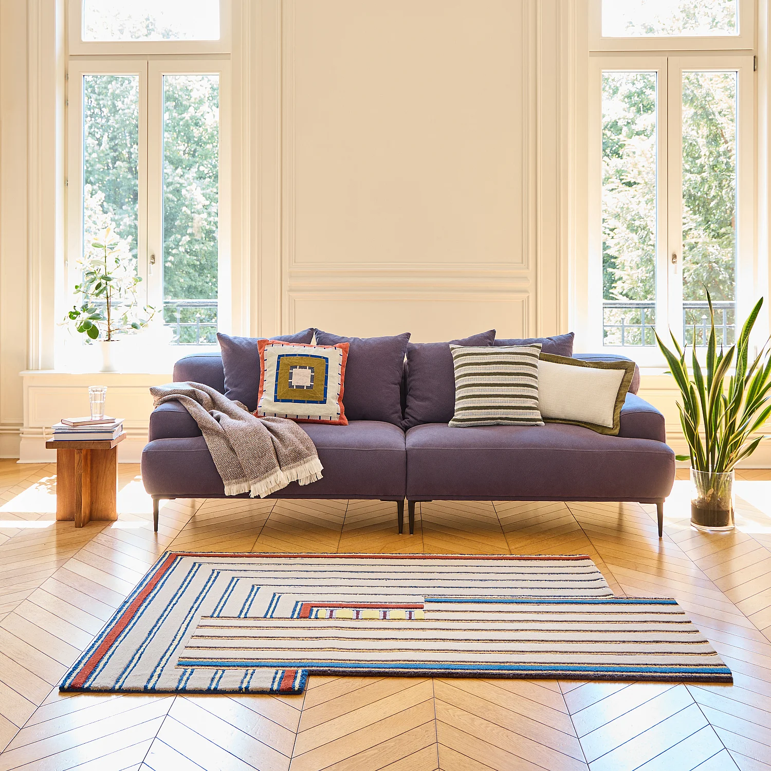 Tapis en laine - 130 x 190 cm - Beige - Design by Constance Frapolli - 1