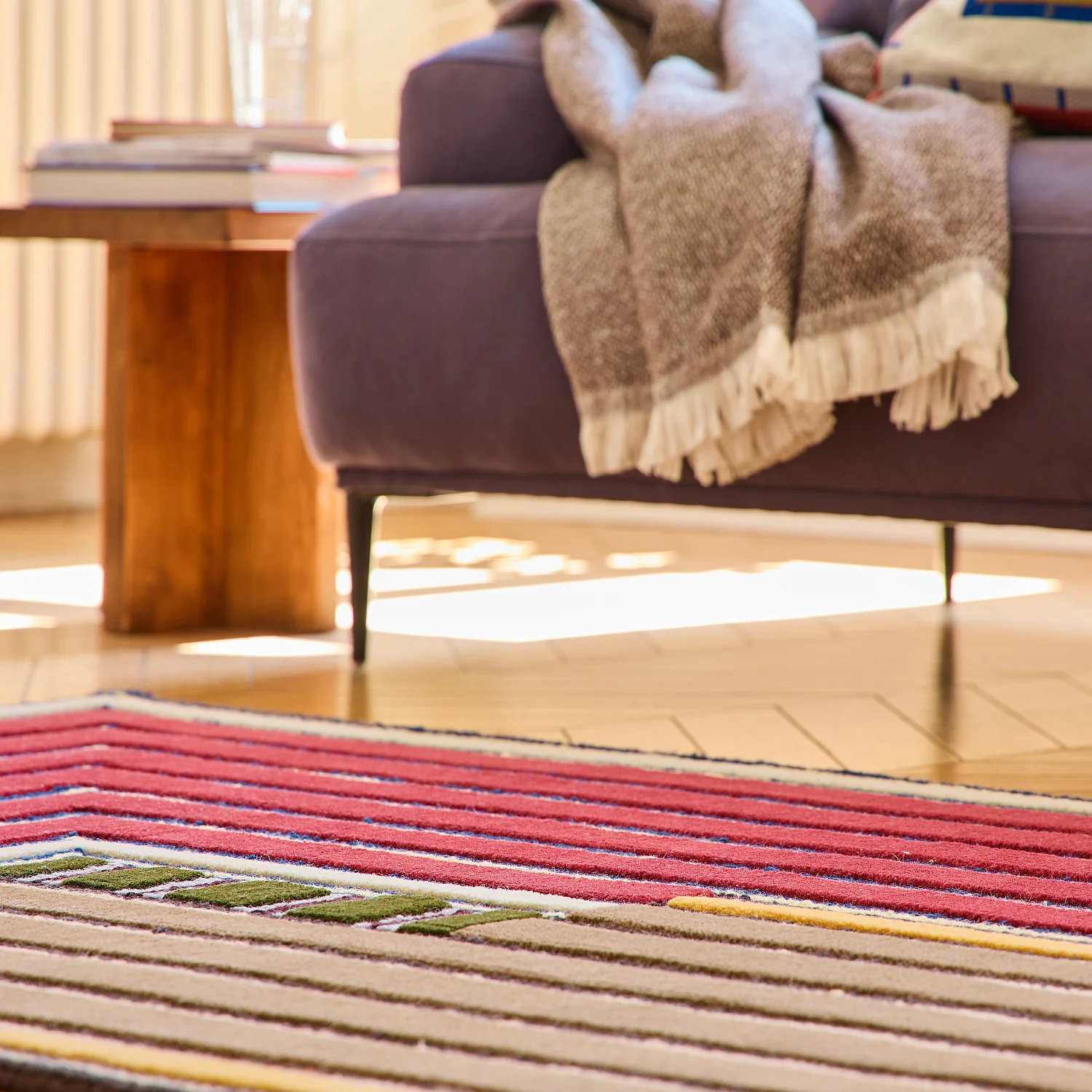 Alfombra de lana - 130 x 190 cm - Roja - Design by Constance Frapolli - 3