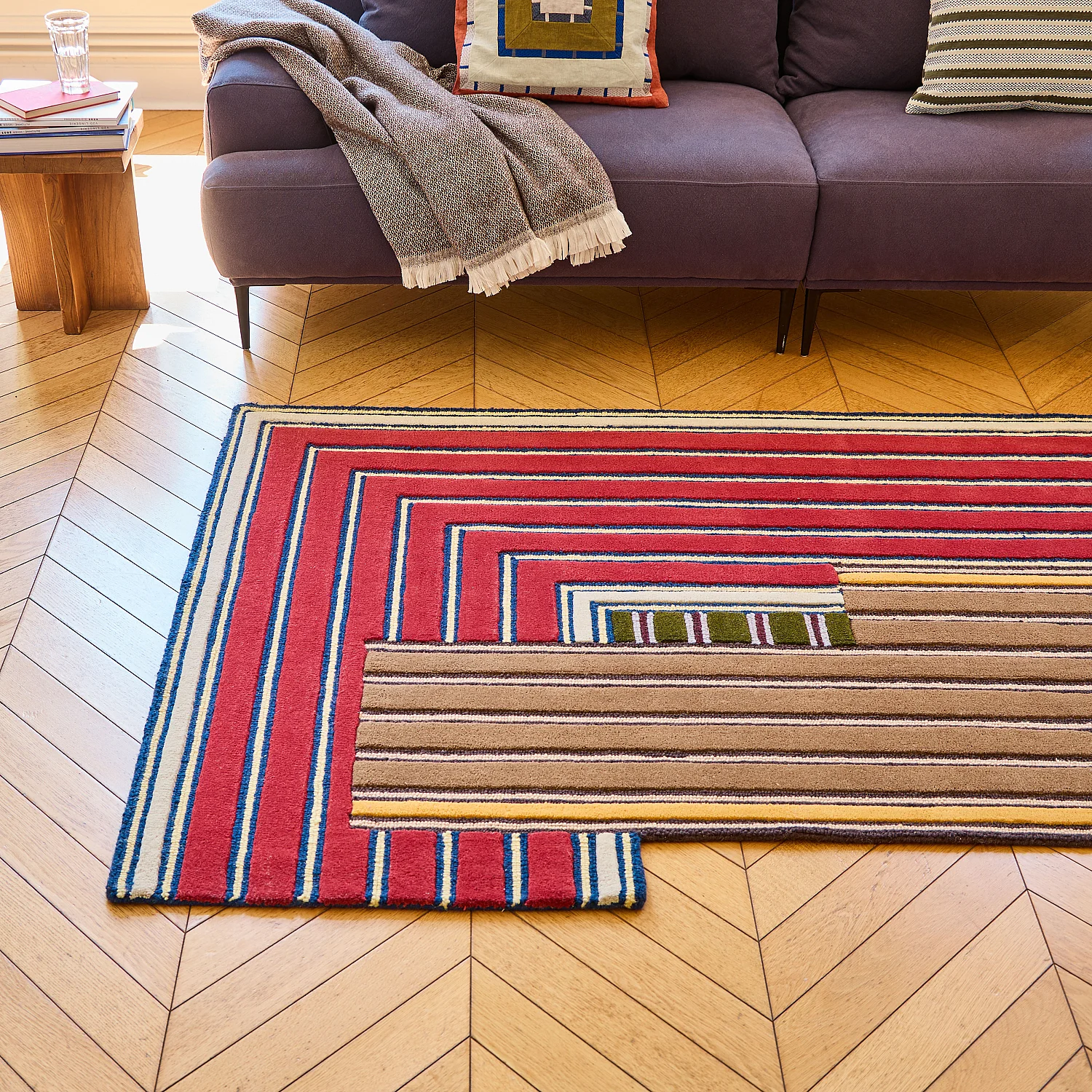 Tappeto in lana - 130 x 190 cm - Rosso - Design di Constance Frapolli - 6