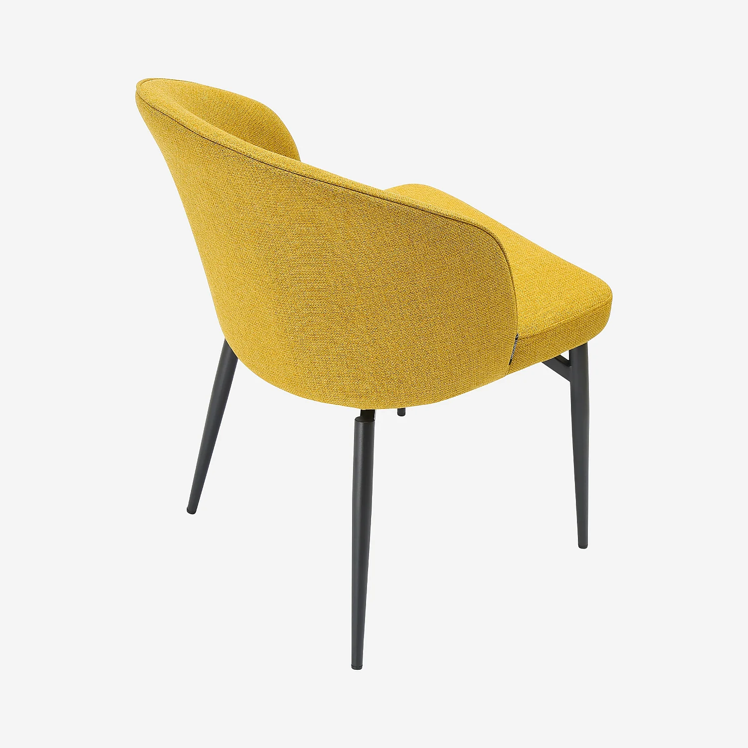 Set van 2 stoelen van stof en metaal - Mosterdgeel - 2