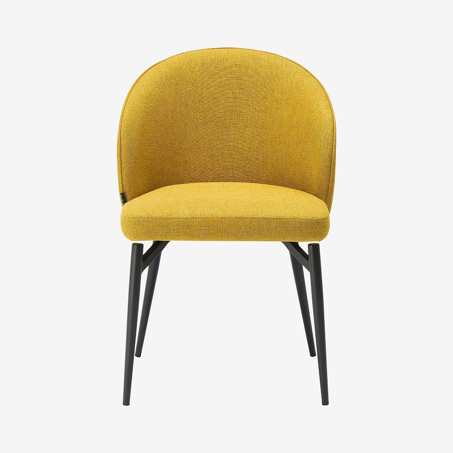 Set van 2 stoelen van stof en metaal - Mosterdgeel - 5