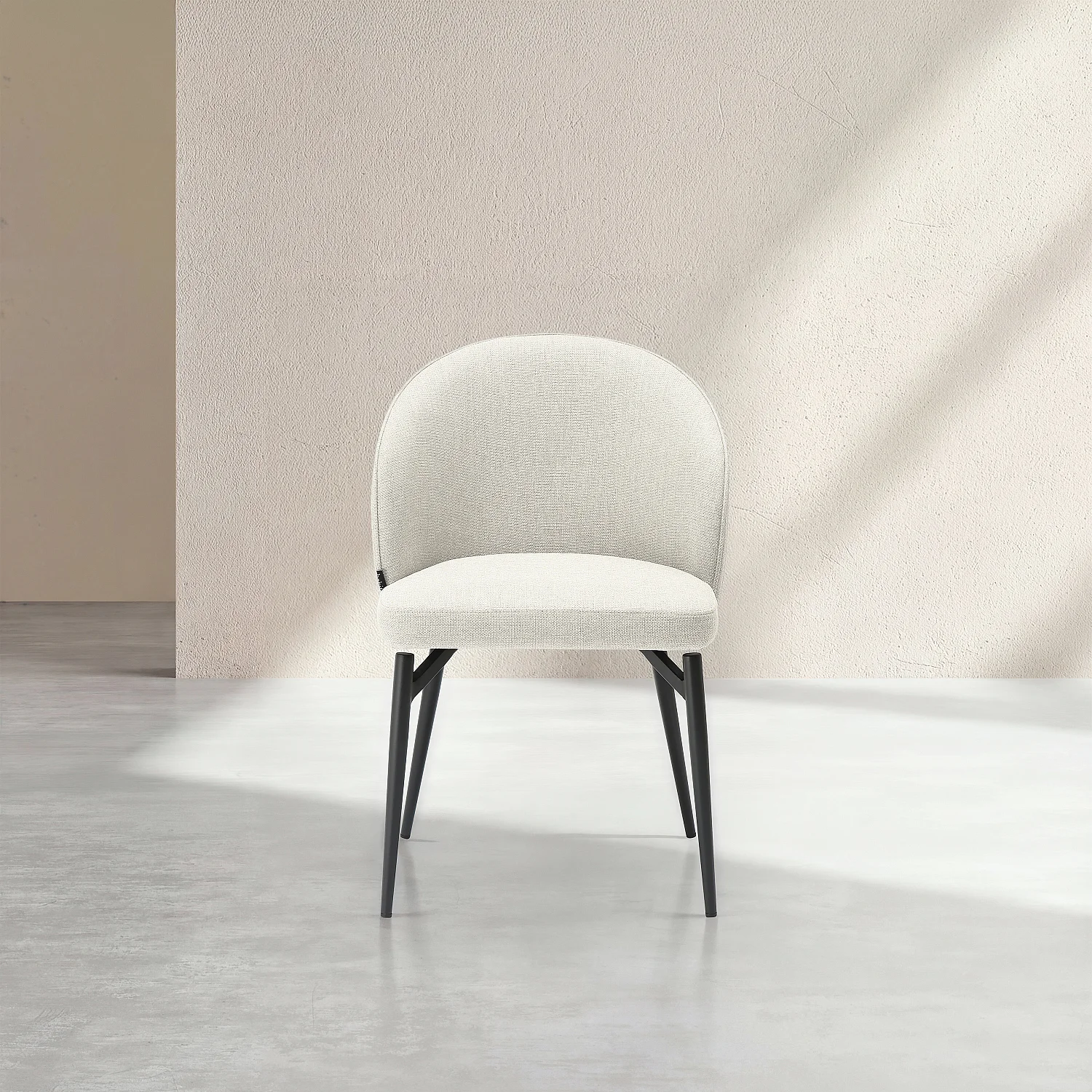 Set van 2 stoelen van stof en metaal - Beige - 2