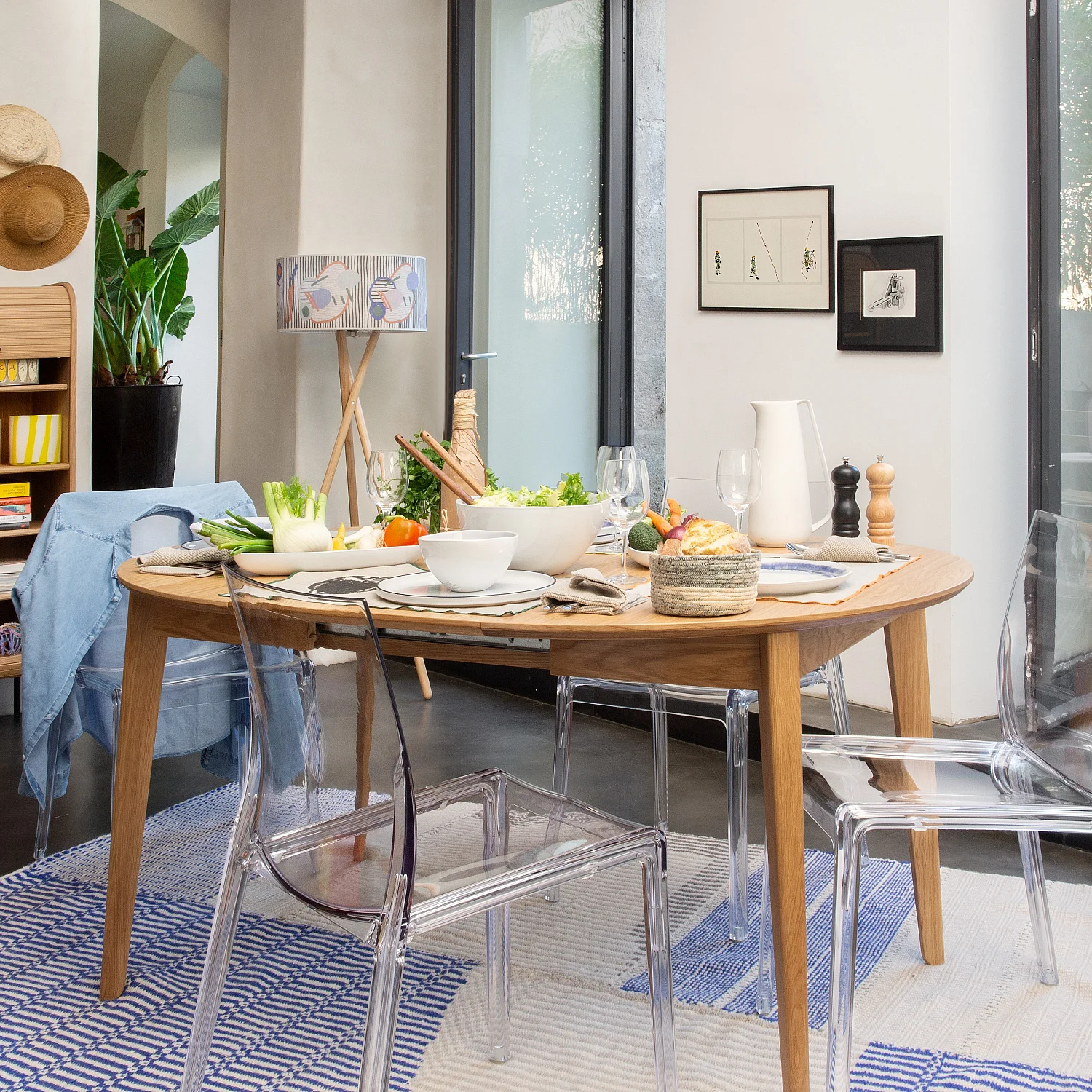 Tavolo rotondo allungabile in rovere - Naturale - 3