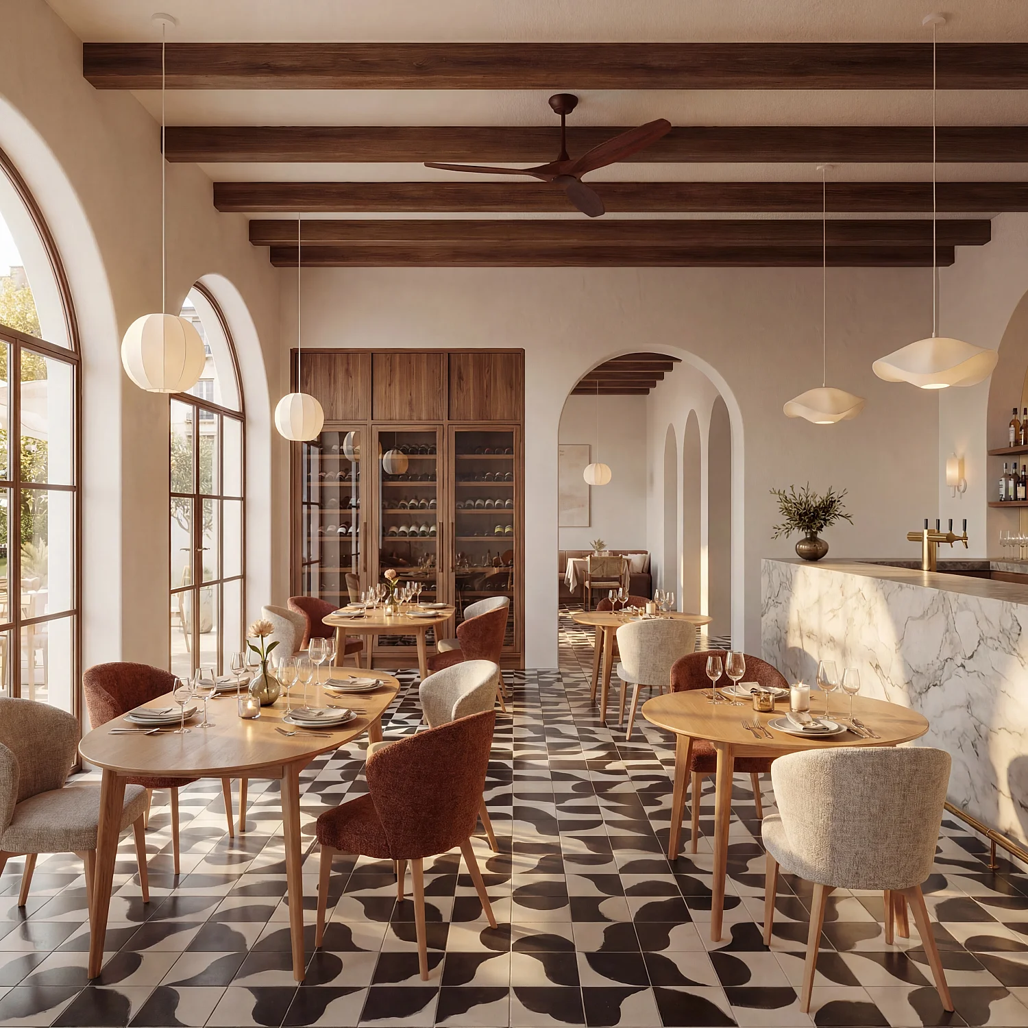 Runder Esstisch aus Eiche - Ausziehbar - Natur - 6