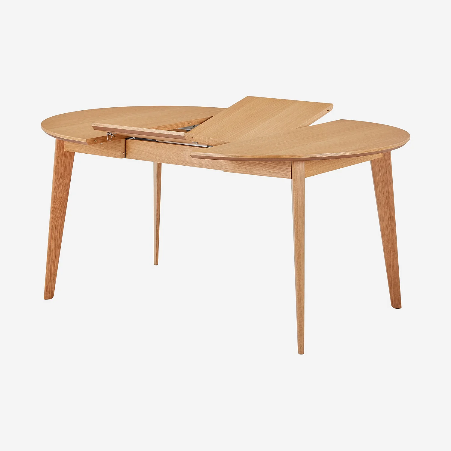 Runder Esstisch aus Eiche - Ausziehbar - Natur - 9