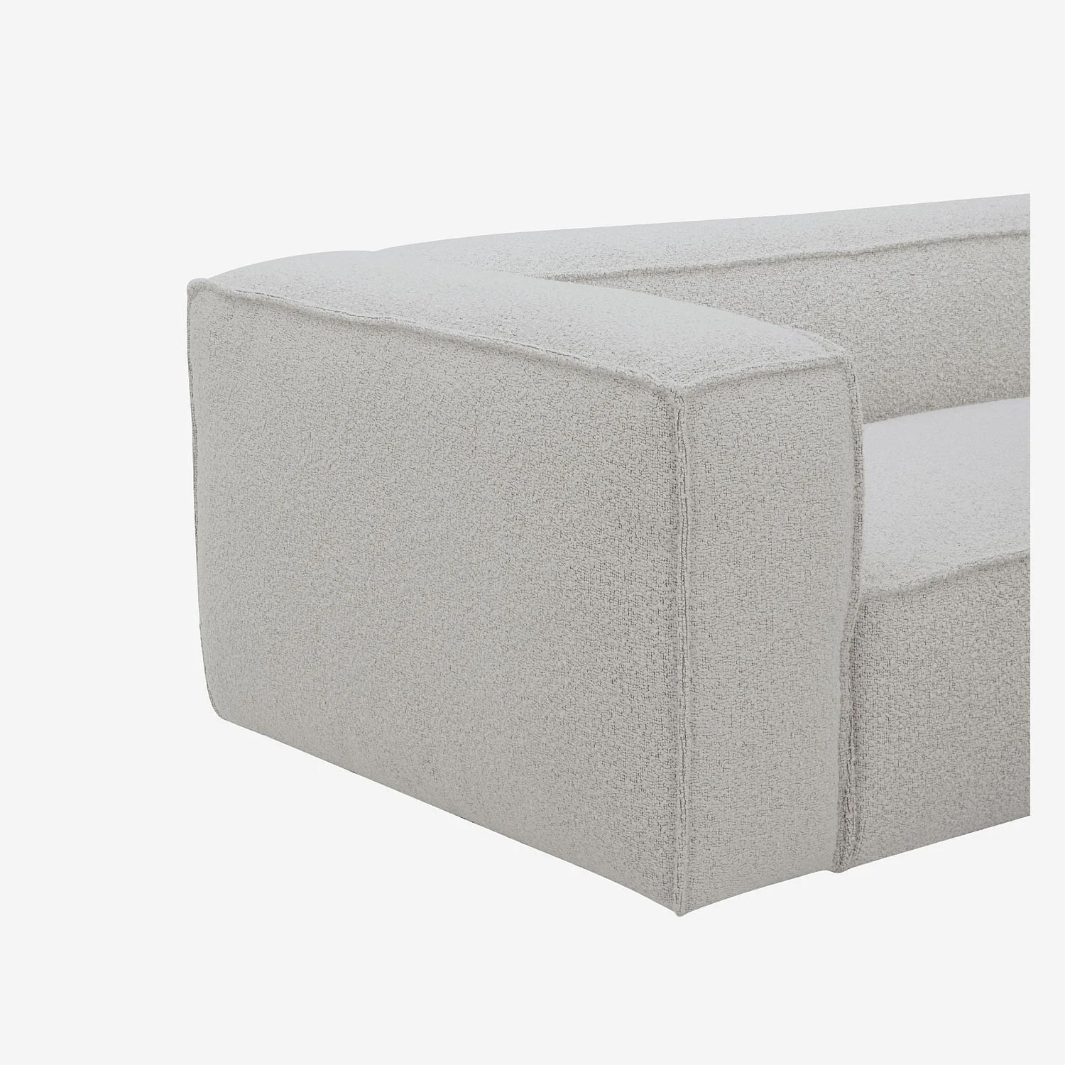 2-zitsbank van bouclé stof - Beige gemêleerd - 2