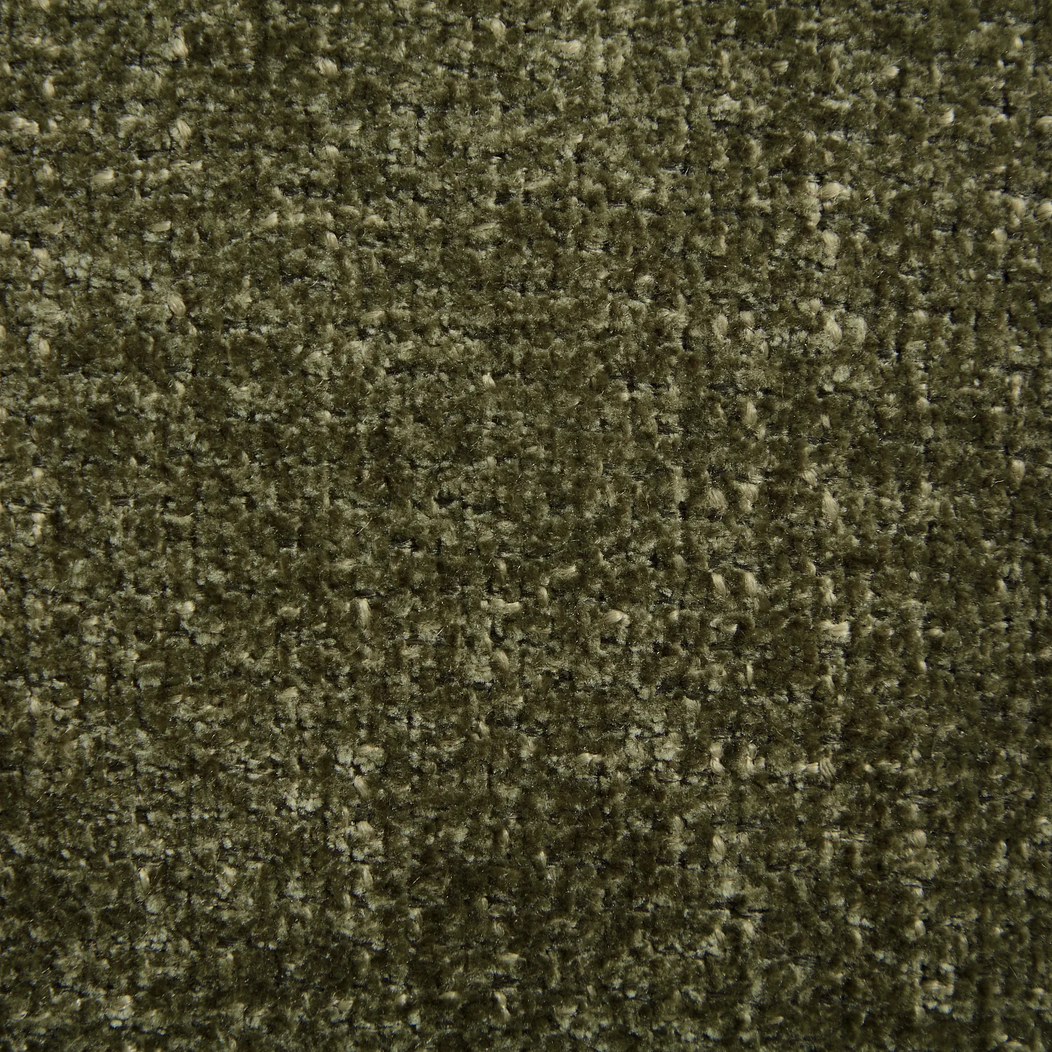 Fauteuil en tissu chenille et métal noir - Vert kaki - Design by Adrien Carvès - 2