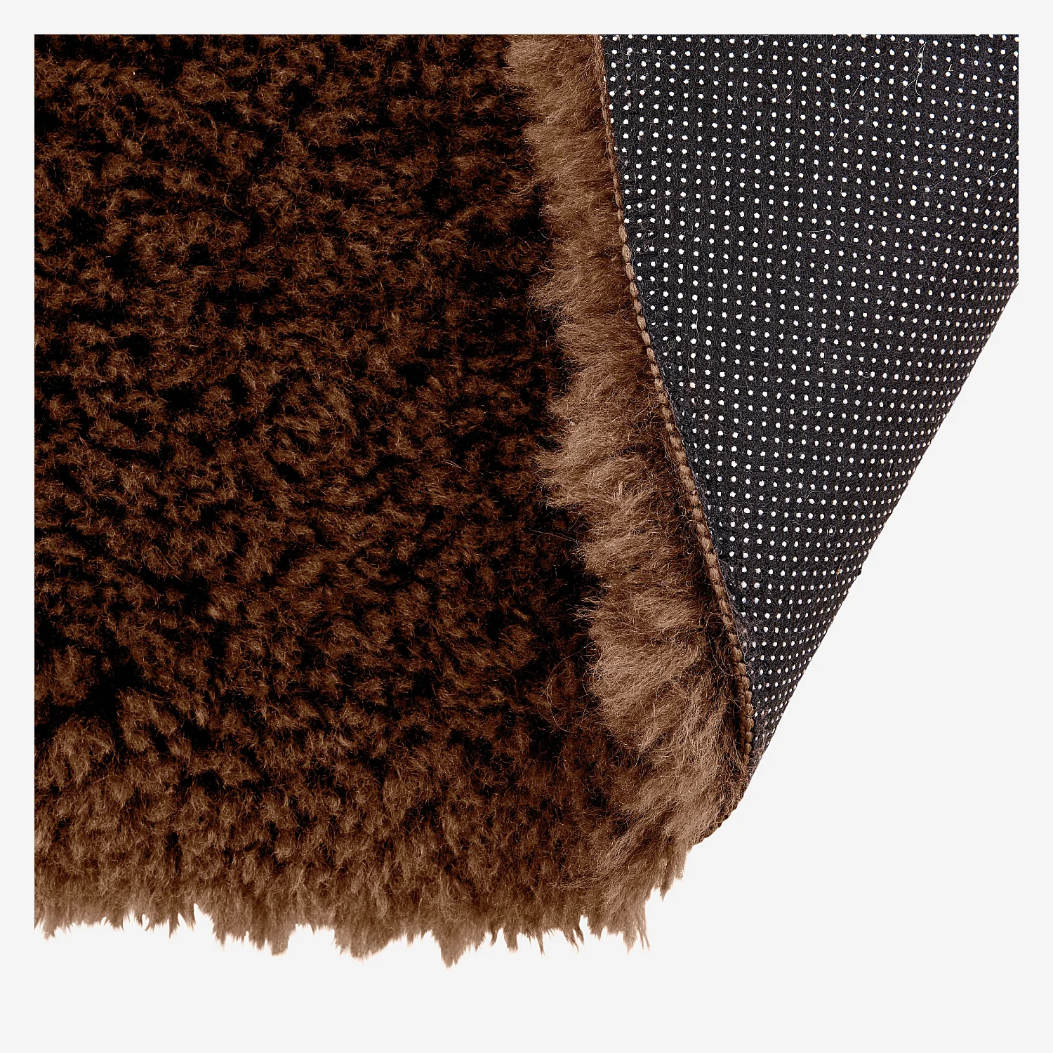 Tappeto effetto pelliccia - 160 x 230 cm - Marrone - 5